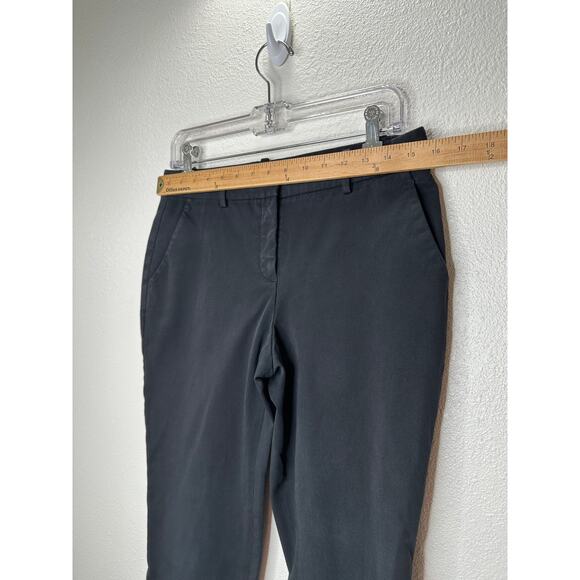 Theory Black Treeca CL Mod Twill Straight Leg Trouser Pant 6 - Picture 14 of 14